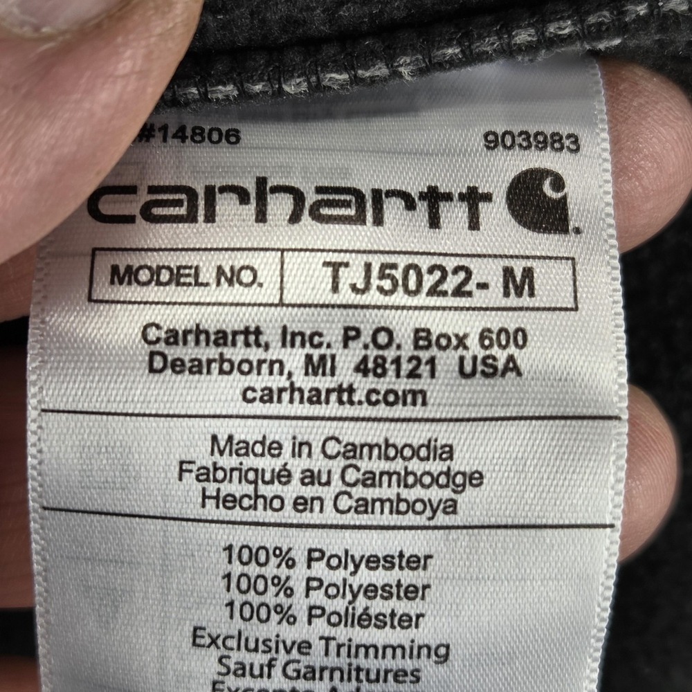 Carhartt Jacket Mens 3XL Gray Rain Defender Relaxed Fit Heavyweight TJ5022-M - Picture 7 of 9